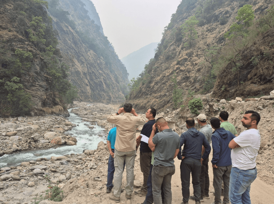 Project team at the Balephi Khola site